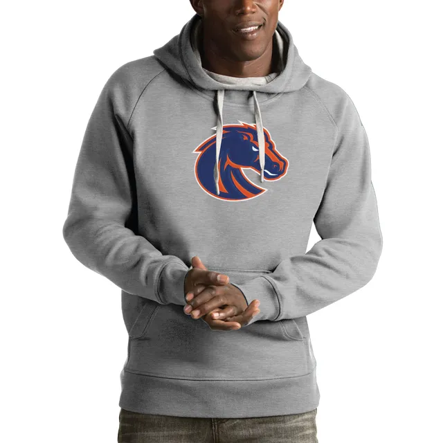 Denver Broncos Antigua Women's Victory Chenille Pullover Sweatshirt -  Heather Gray