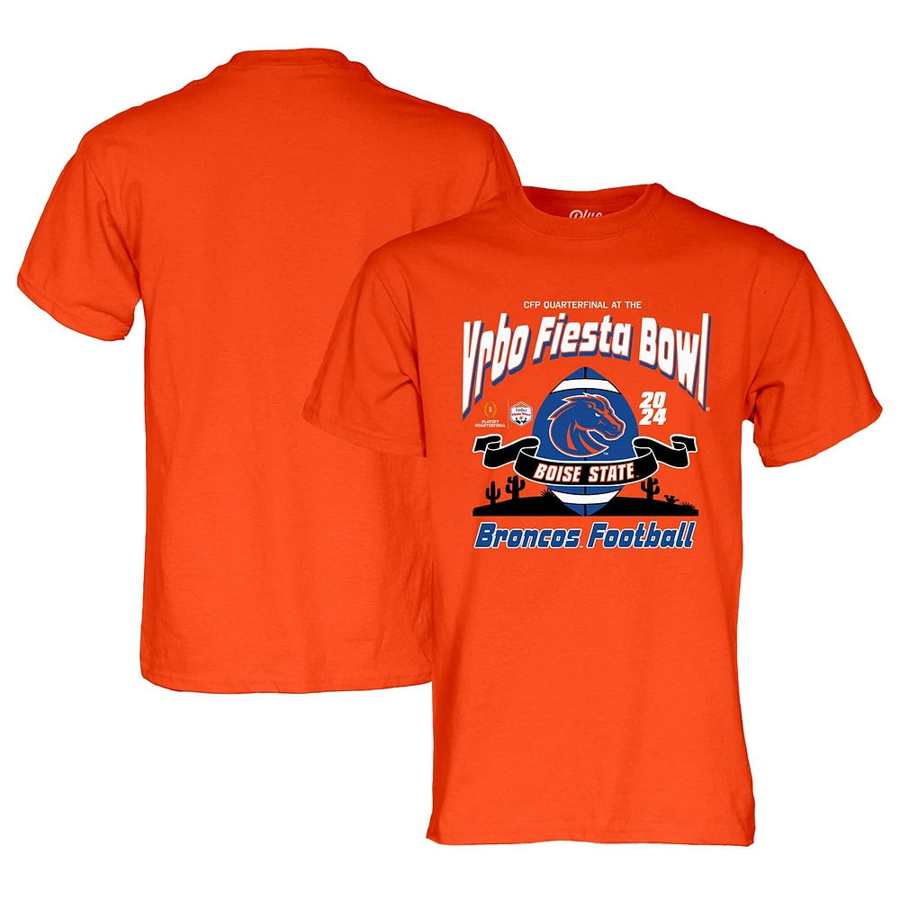 T-shirt bleu 84 orange Boise State Broncos College Football Playoff 2024 Fiesta Bowl pour homme