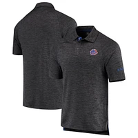 Men's Colosseum Heathered Black Boise State Broncos Down Swing Polo
