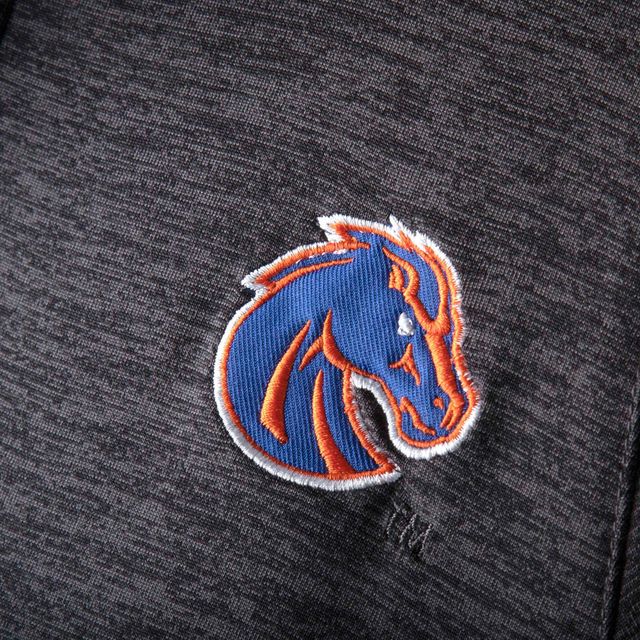 Polo en duvet Colosseum Heathered Black Boise State Broncos pour homme