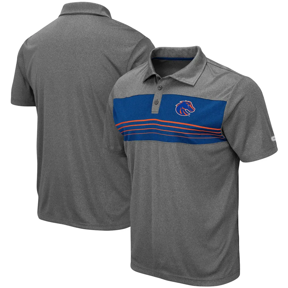 Polo pour homme Colosseum anthracite chiné Boise State Broncos Smithers