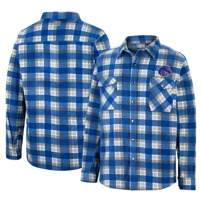 Colosseum Royal/White Boise State Broncos Ellis Plaid Full-Snap Shirt Jacket