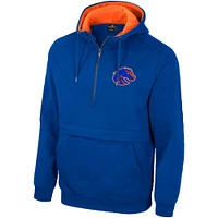 Men's Colosseum Royal Boise State Broncos Half-Zip Hoodie