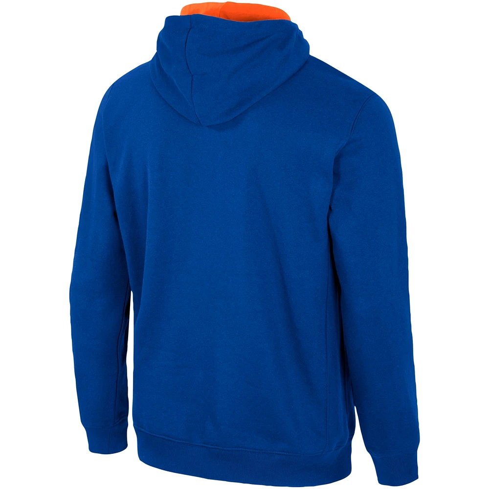 Sweat à capuche demi-zip Colosseum Royal Boise State Broncos pour hommes