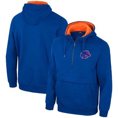 Men's Colosseum Royal Boise State Broncos Half-Zip Hoodie