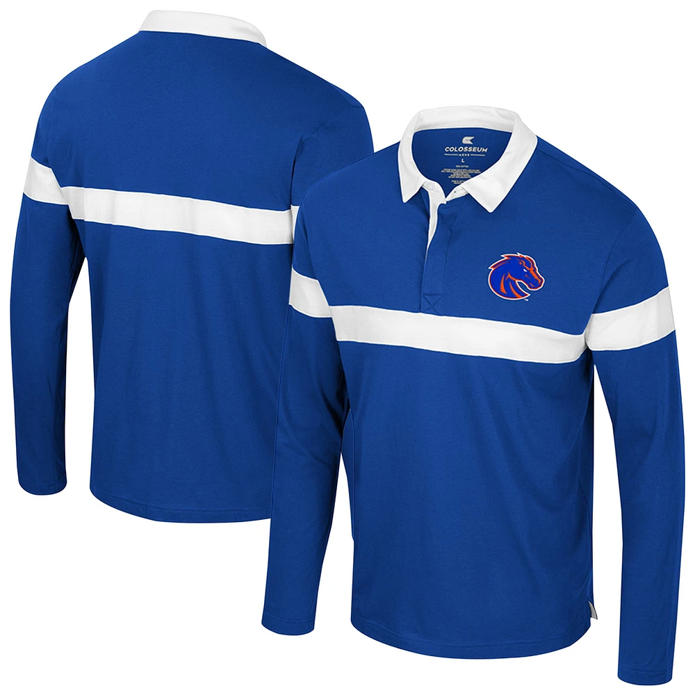 Polo à manches longues pour homme Colosseum Royal Boise State Broncos Too Cool For School