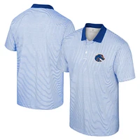 Polo à rayures Colosseum White/Royal Boise State Broncos pour homme