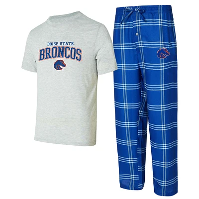 Ensemble de nuit pour homme Concepts Sport Boise State Broncos avec t-shirt et pantalon