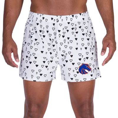 Boise State Broncos Concepts Sport Epiphany Allover Print Knit Boxer Shorts - White