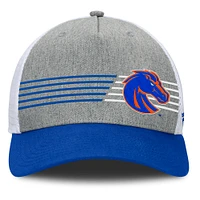 Men's Fanatics Heather Gray/Royal Boise State Broncos Profile Trucker Adjustable Hat