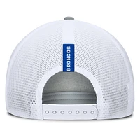 Men's Fanatics Heather Gray/Royal Boise State Broncos Profile Trucker Adjustable Hat