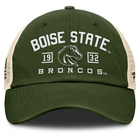Men's Fanatics Olive Boise State Broncos OHT Military Appreciation Frontier Trucker Adjustable Hat