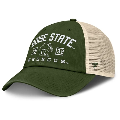 Men's Fanatics Olive Boise State Broncos OHT Military Appreciation Frontier Trucker Adjustable Hat