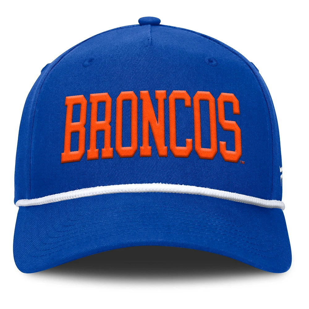 Men's Fanatics Royal Boise State Broncos Foul Ball Rope Adjustable Hat