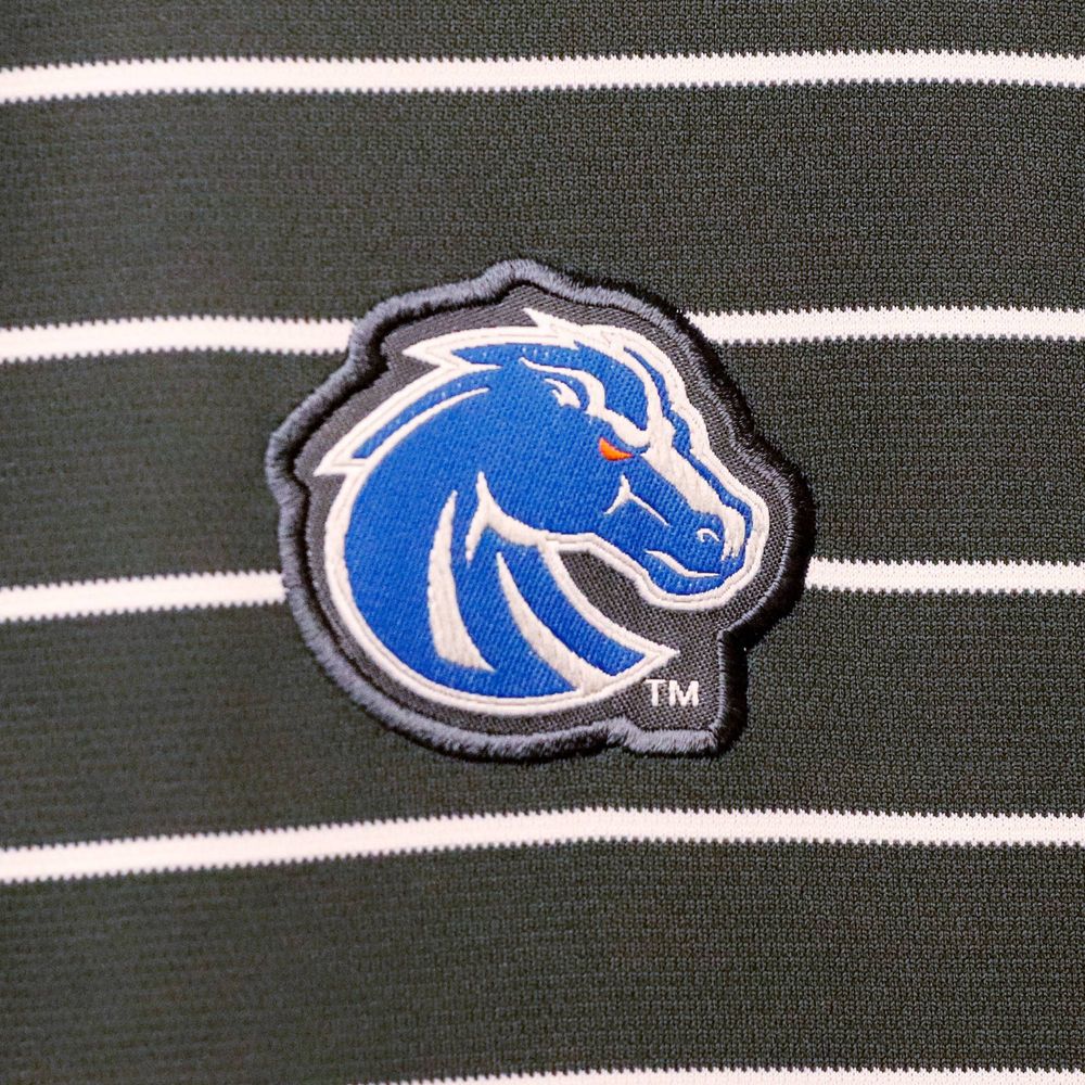 Men's Nike Anthracite Boise State Broncos Victory Stripe Performance 2022 Coaches Polo