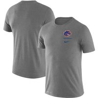 Men's Nike Heathered Gray Boise State Broncos Logo Stack Legend Performance T-Shirt