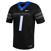 Maillot de football intouchable Nike #1 Boise State Broncos pour homme, noir