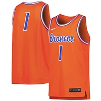 Men's Nike #1 Orange Boise State Broncos Replica Basketball Jersey