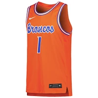 Men's Nike #1 Orange Boise State Broncos Replica Basketball Jersey