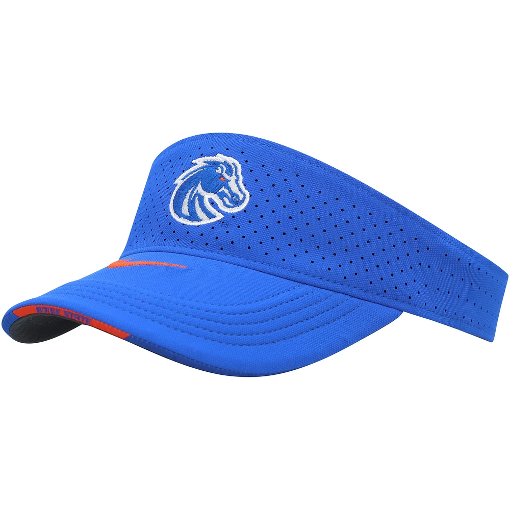 Nike Royal Boise State Broncos 2023 Sideline Performance Visière ajustable pour homme