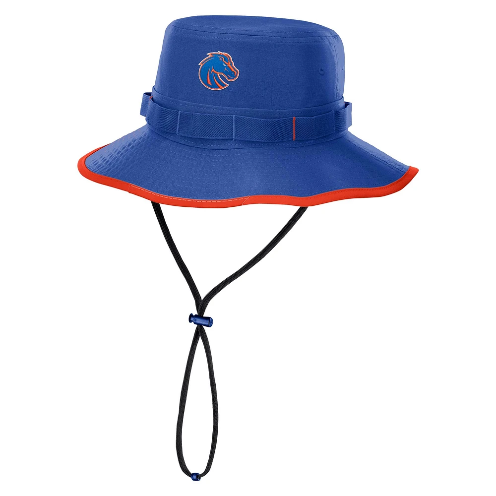 Chapeau bob Nike Royal Boise State Broncos 2024 Sideline Apex Performance Boonie pour homme