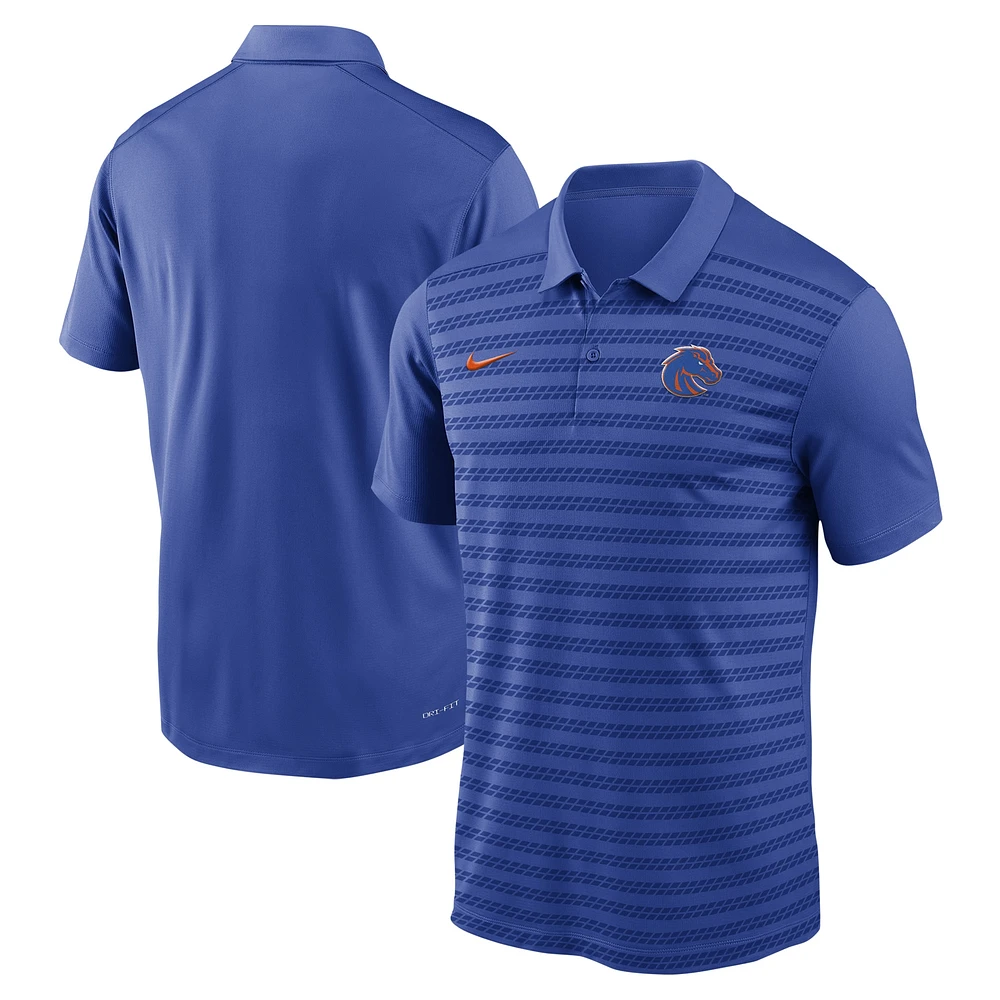 Polo de performance Nike Royal Boise State Broncos 2024 Sideline Victory Coaches pour homme