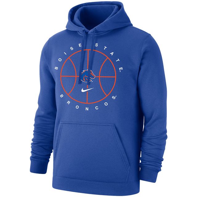Sweat à capuche en polaire Nike Royal Boise State Broncos Basketball Icon Club pour homme