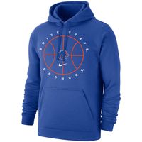 Men's Nike Royal Boise State Broncos Basketball Icon Club Fleece Pullover Hoodie