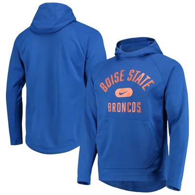 Men's Nike Royal Boise State Broncos Performance Pullover Hoodie