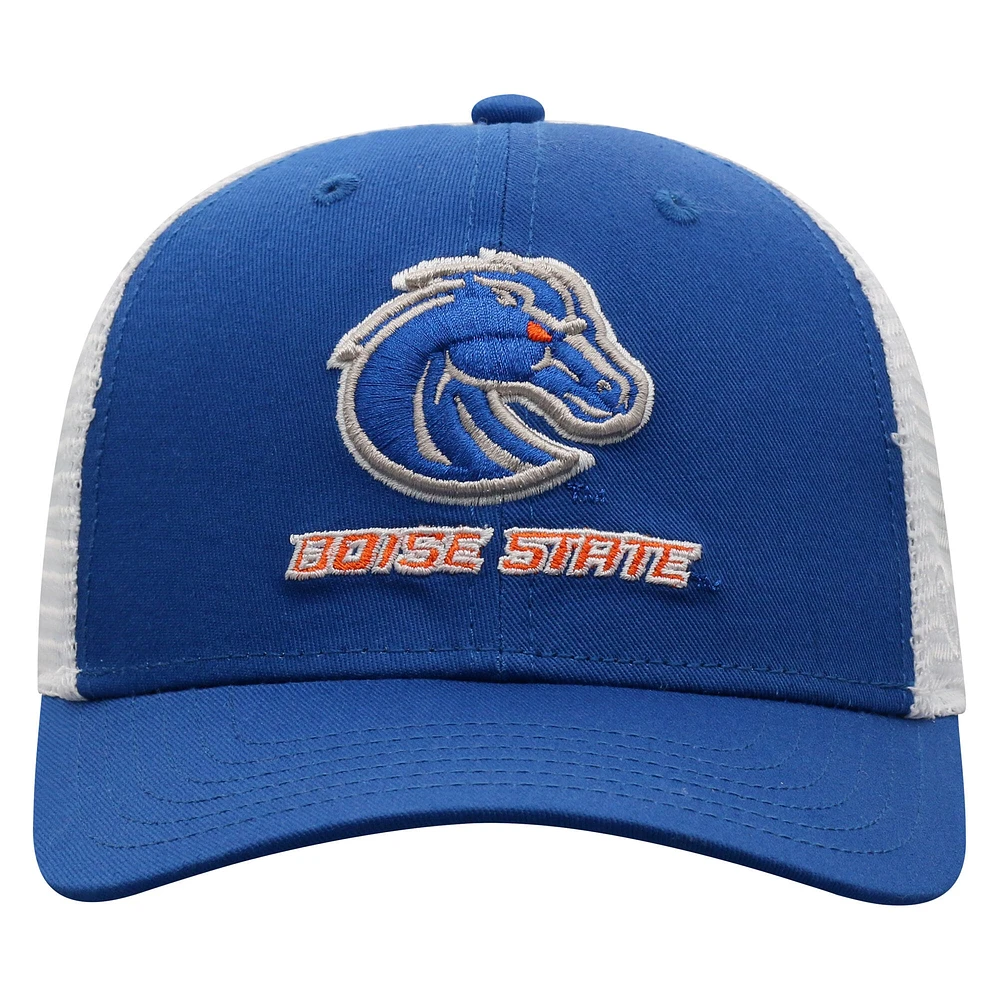 Men's Top of the World  Royal/White Boise State Broncos Victory Baseline Adjustable Trucker Hat