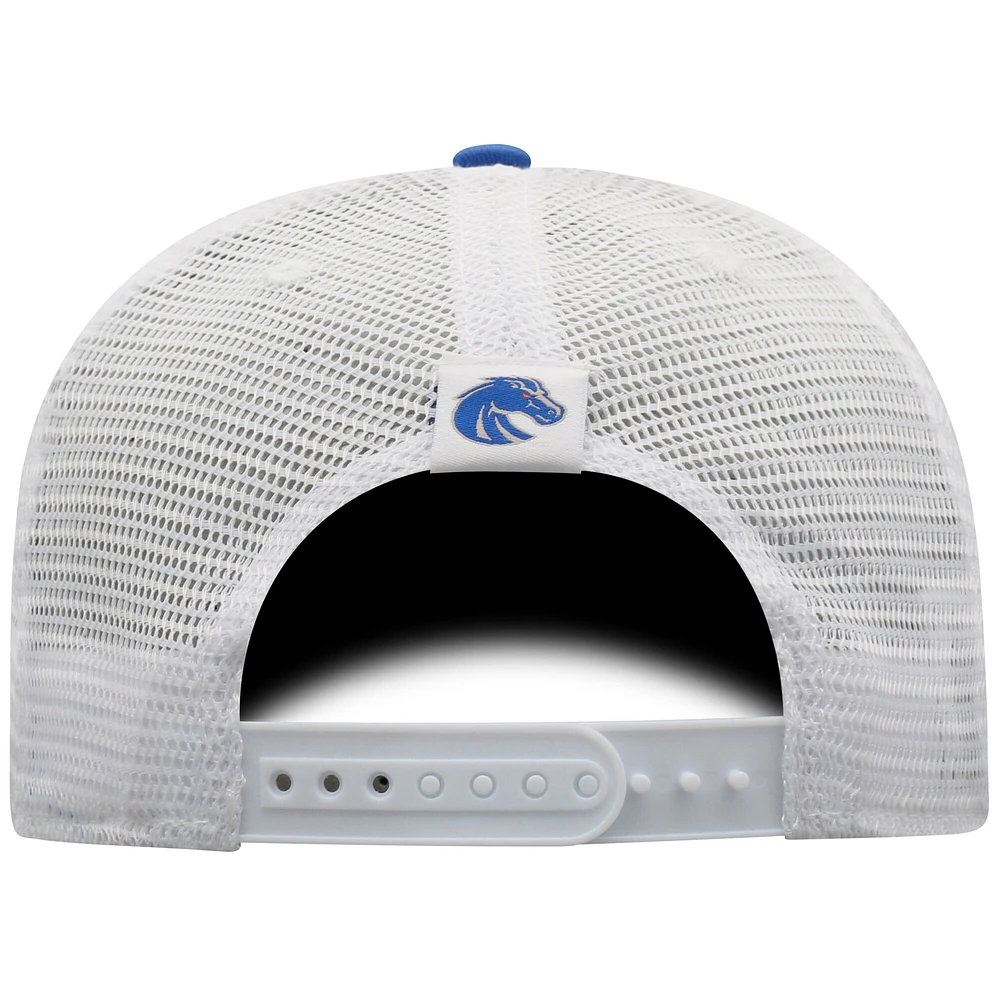 Men's Top of the World  Royal/White Boise State Broncos Victory Baseline Adjustable Trucker Hat