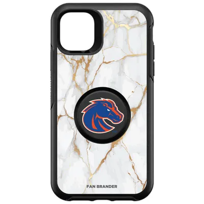 Boise State Broncos OtterBox x PopSockets Otter + Pop Marble Symmetry iPhone Case