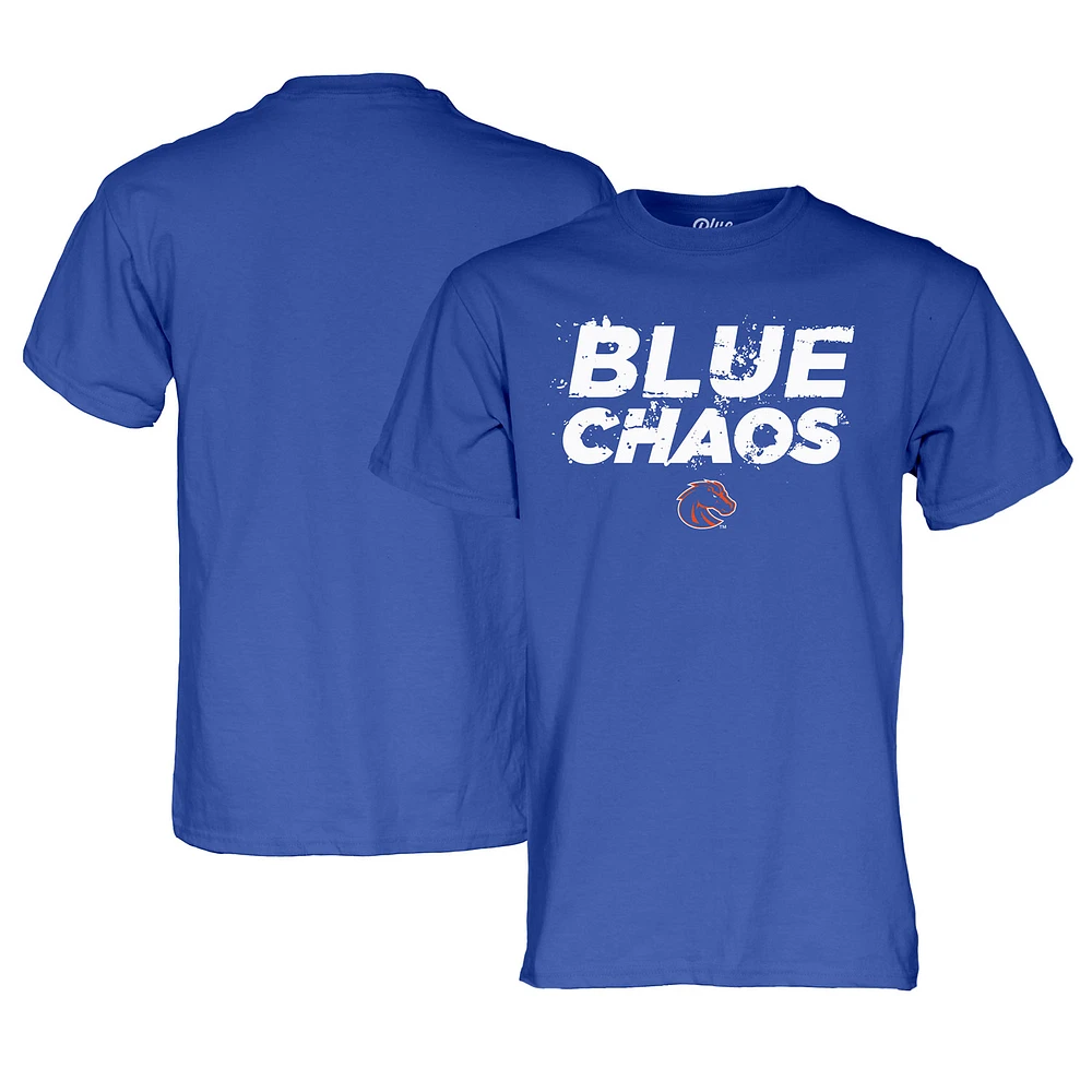 T-shirt unisexe bleu 84 Royal Boise State Broncos 2024 Football Blue Chaos