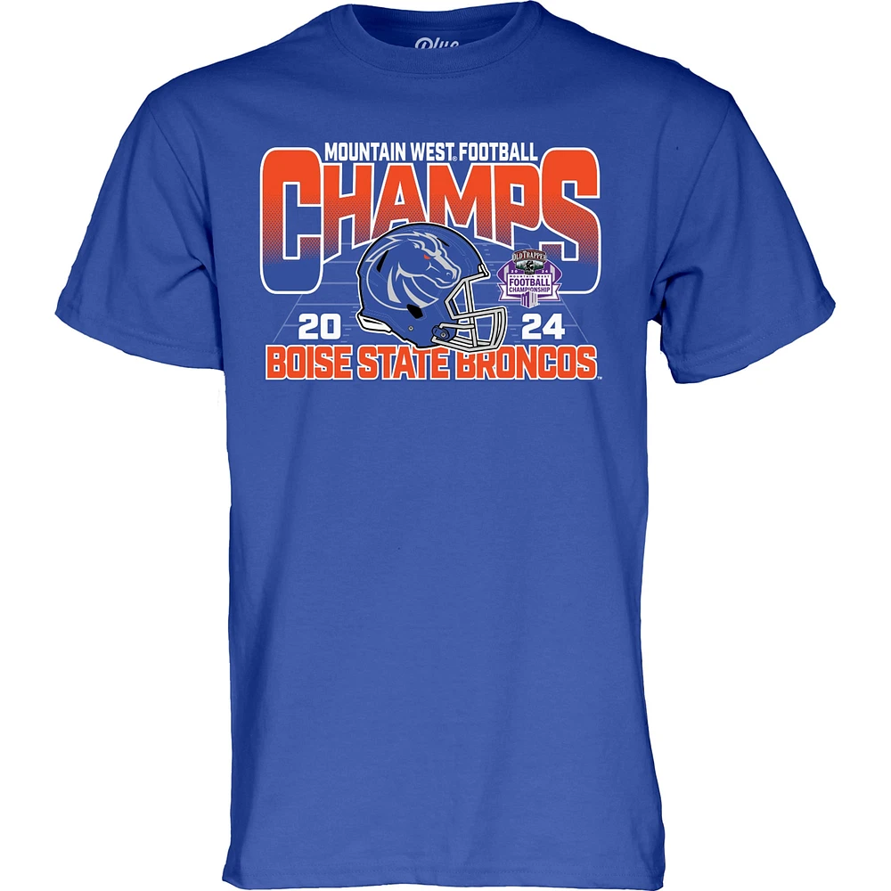 T-shirt unisexe bleu 84 Royal Boise State Broncos Champions de football la conférence Mountain West 2024