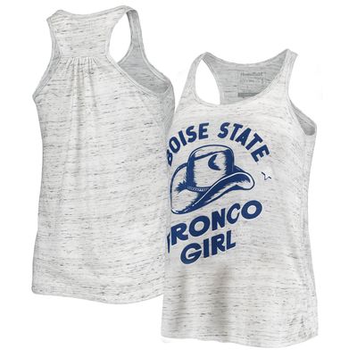 Women's Homefield Ash Boise State Broncos Vintage Racerback Tank Top