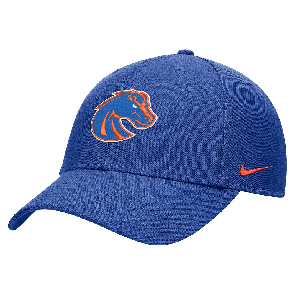 Casquette réglable Nike Royal Boise State Broncos 2024 Sideline Club pour jeune