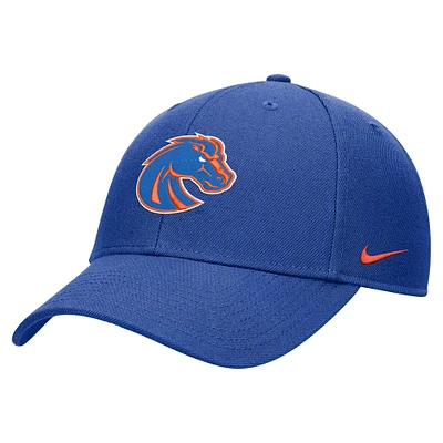 Casquette réglable Nike Royal Boise State Broncos 2024 Sideline Club pour jeune