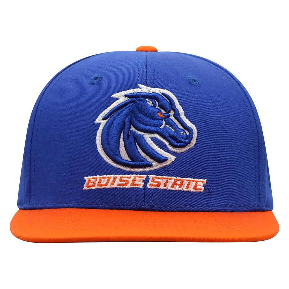 Youth Top of the World Royal Boise State Broncos Victory Maverick Snapback Hat