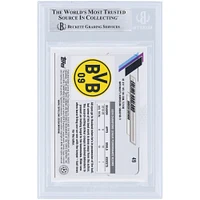 Erling Haaland Borussia Dortmund Autographed 2020-21 Topps Chrome UCL #49 BAS Authenticated Card