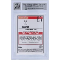 Erling Haaland Borussia Dortmund Autographed 2020-21 Topps Merlin Chrome Collection #65 BAS Authenticated 10 Card