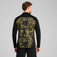 Haut d'avant-match Puma Black Borussia Dortmund 2024/25 pour homme avec fermeture éclair