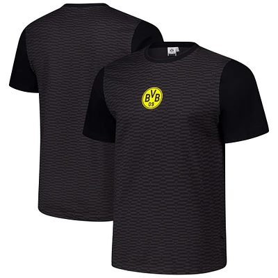 T-shirt noir inspiration Borussia Dortmund pour homme