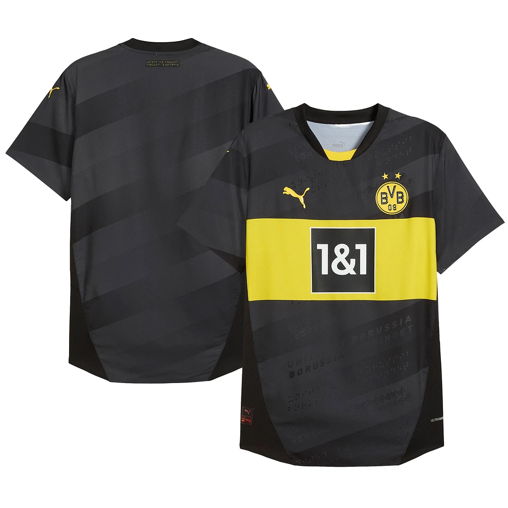 Men's Puma Black Borussia Dortmund 2024/25 Away Authentic Jersey