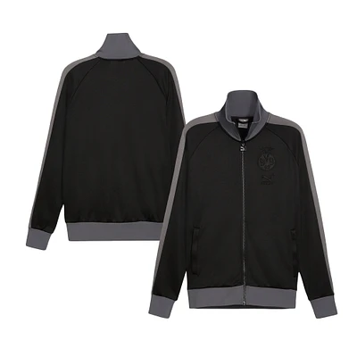 Veste de survêtement entièrement zippée Puma Borussia Dortmund ftblHeritage T7 Raglan noire pour homme