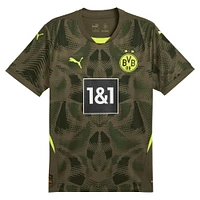 Men's Puma Olive Borussia Dortmund 2024/25 Replica Short Sleeve Goalkeeper Jersey