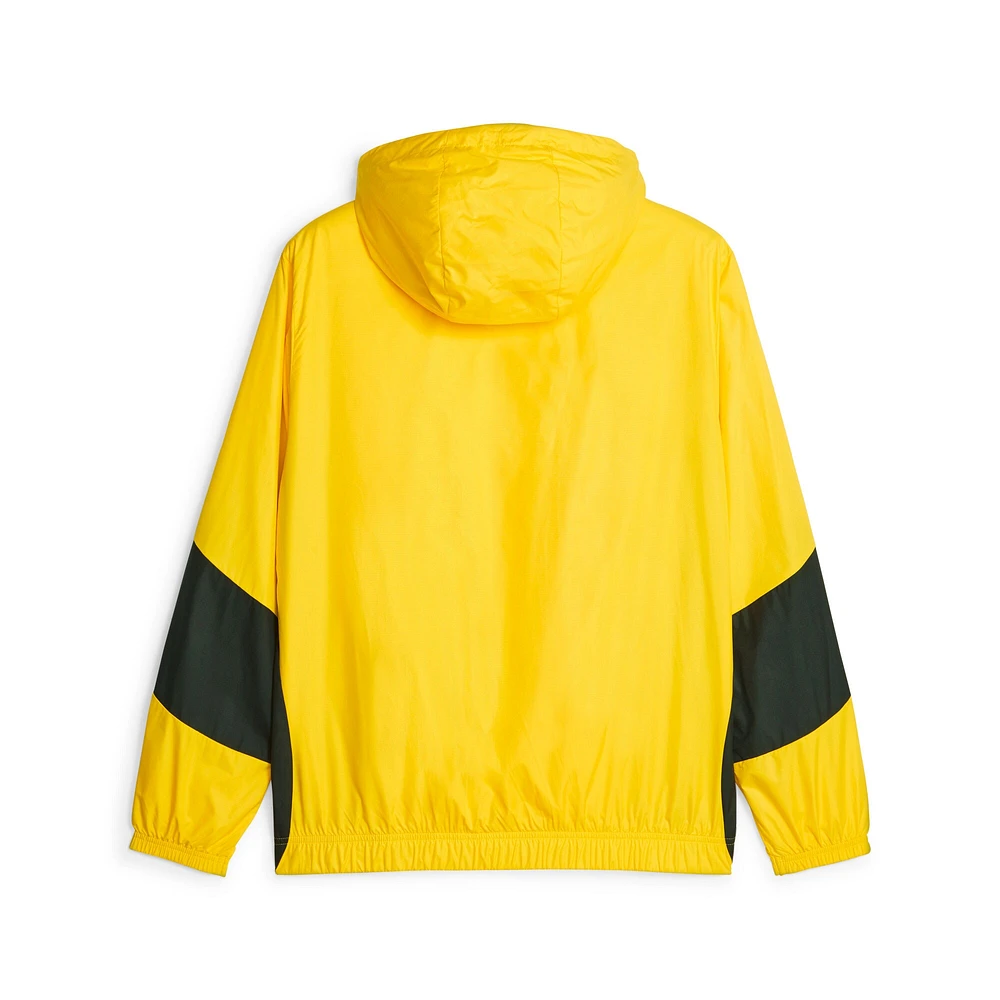 Veste à capuche entièrement zippée Puma pour homme jaune Borussia Dortmund 2023/24 Anthem