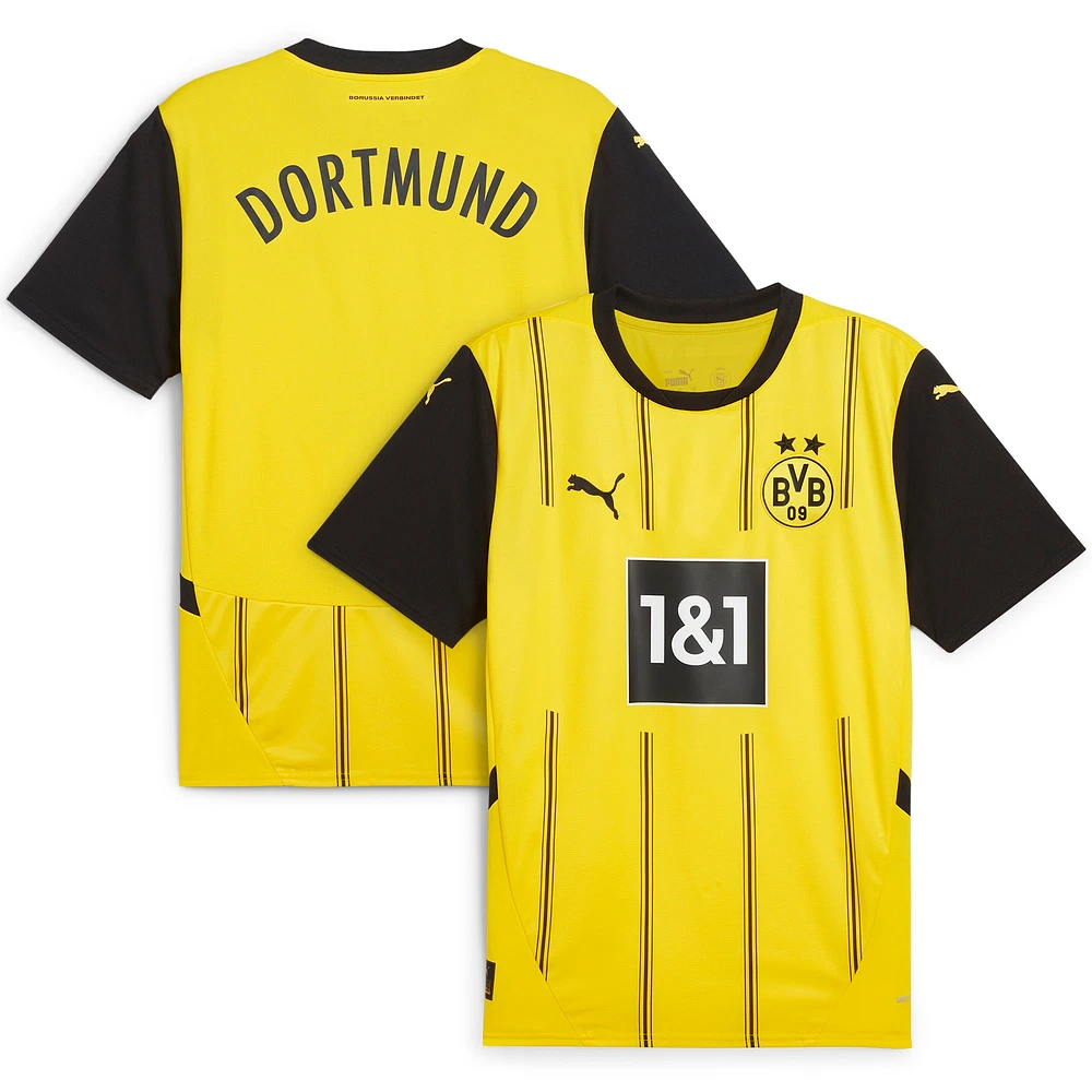 Men's Puma Yellow Borussia Dortmund 2024/25 Home Replica Jersey