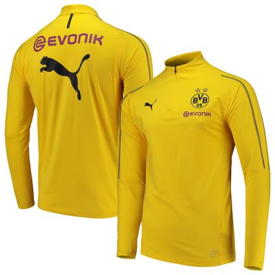Men's Puma Yellow Borussia Dortmund DryCELL 1/4-Zip Training Jacket