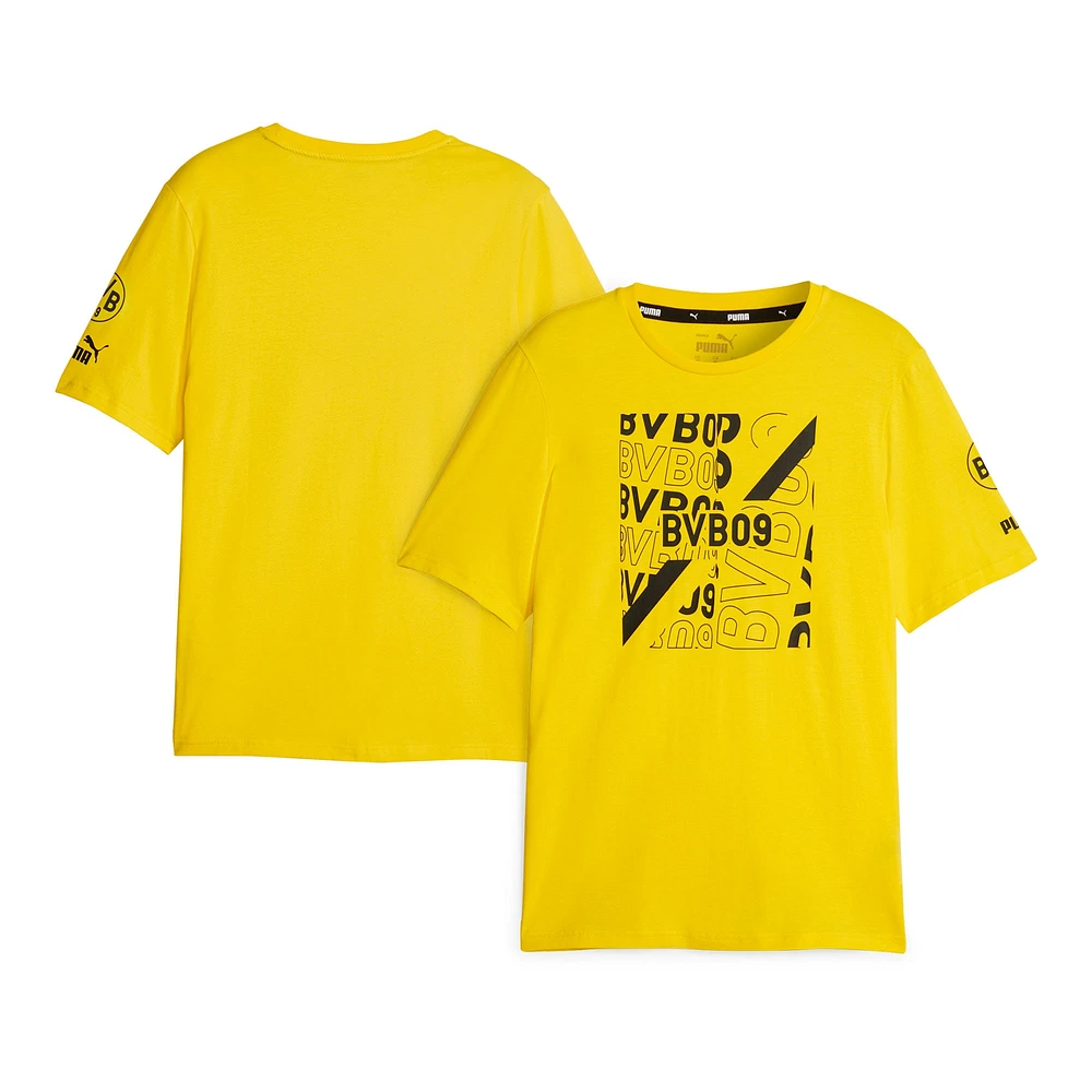 Men's Puma  Yellow Borussia Dortmund FtblCore Graphic T-Shirt