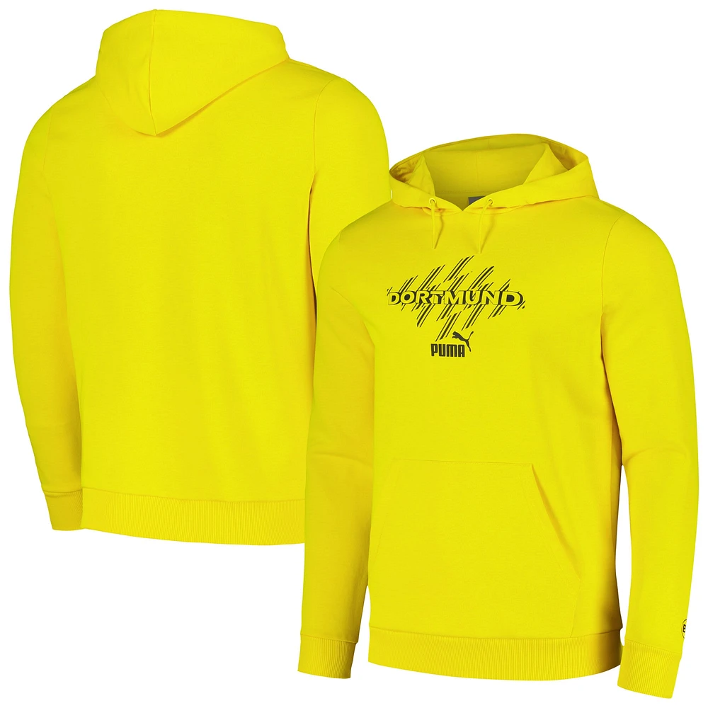 Sweat à capuche jaune Puma Borussia Dortmund ftblCulture pour hommes